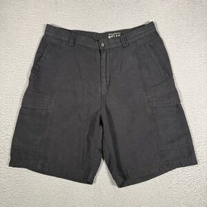 Tommy Bahama Shorts Mens 32 Black Cargo Casual Preppy Chino Pockets Logo Tencell